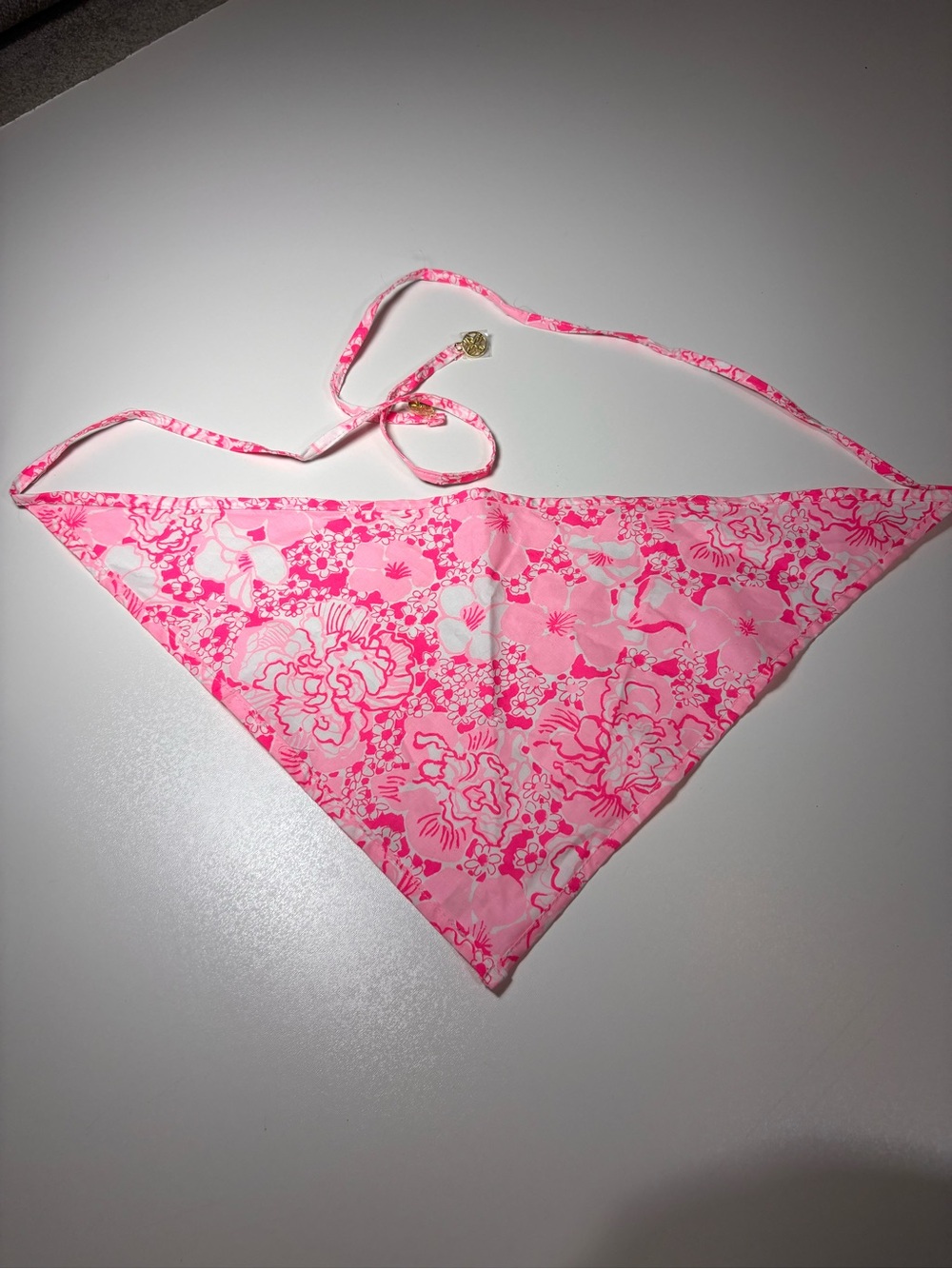 Lilly Pulitzer Burst of Joy Pink Floral Head Scarf Bandana
